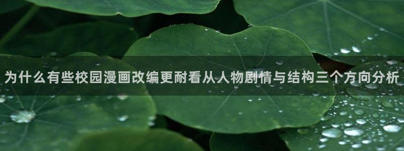 漫蛙漫画章节更新：为什么有些校园漫画改编更耐看从人物剧情与结构三个方向分析